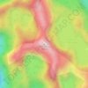 Mapa topográfico Cerro Búfalo, altitud, relieve
