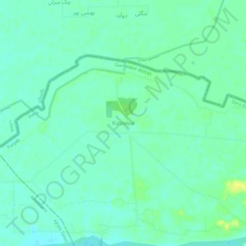 Mapa topográfico Kasowal, altitud, relieve