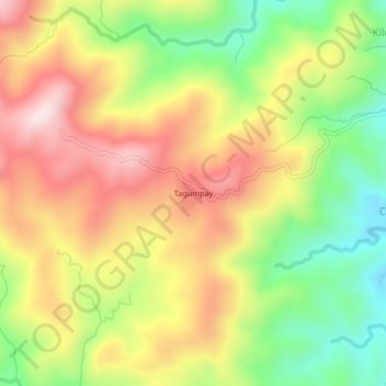 Mapa topográfico Tagumpay, altitud, relieve