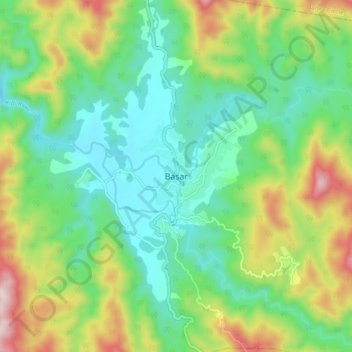 Mapa topográfico Basar, altitud, relieve