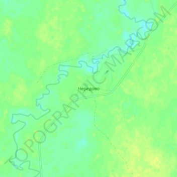 Mapa topográfico Чередово, altitud, relieve