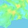 Mapa topográfico Quelescouet, altitud, relieve