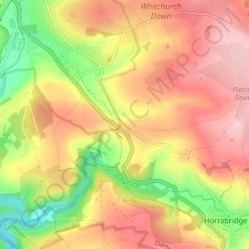 Mapa topográfico Grenofen, altitud, relieve