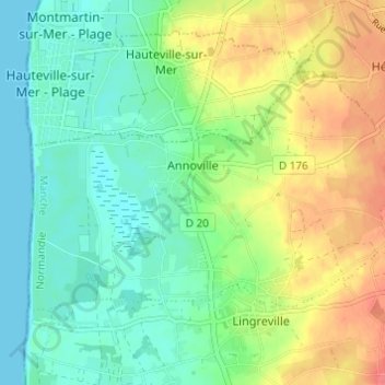Mapa topográfico La Croix, altitud, relieve
