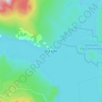 Mapa topográfico Old Fort, altitud, relieve