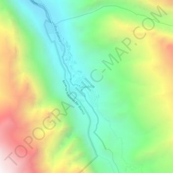 Mapa topográfico Saladillo, altitud, relieve