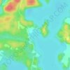 Mapa topográfico Baie Clément, altitud, relieve