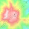Mapa topográfico Volcán Calbuco, altitud, relieve
