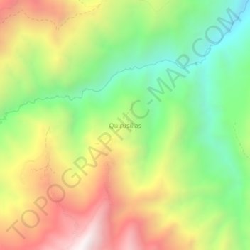 Mapa topográfico Quirusillas, altitud, relieve