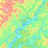 Mapa topográfico Ji'an, altitud, relieve