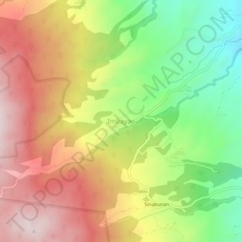 Mapa topográfico Imbayao, altitud, relieve