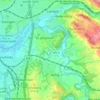 Mapa topográfico Geiersnest, altitud, relieve