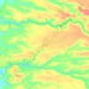 Mapa topográfico Onica, altitud, relieve