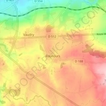 Mapa topográfico Le Val, altitud, relieve