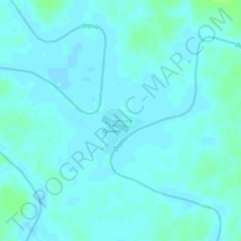 Mapa topográfico Comoro, altitud, relieve
