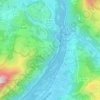 Mapa topográfico Sedons, altitud, relieve
