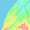 Mapa topográfico Kantabogon, altitud, relieve