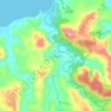 Mapa topográfico Caunayan, altitud, relieve