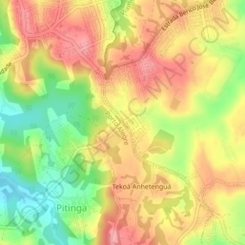 Mapa topográfico Parada 21, altitud, relieve