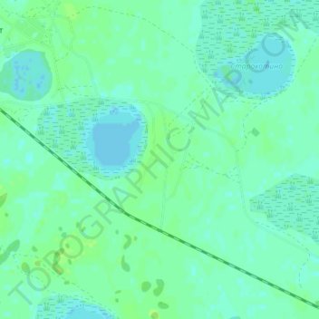 Mapa topográfico Котино, altitud, relieve