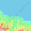 Mapa topográfico Trabzon, altitud, relieve