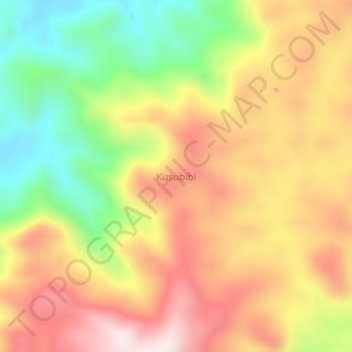 Mapa topográfico Kusubibi, altitud, relieve