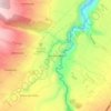 Mapa topográfico Piava Chupa, altitud, relieve