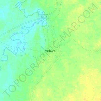 Mapa topográfico Чебаклы, altitud, relieve