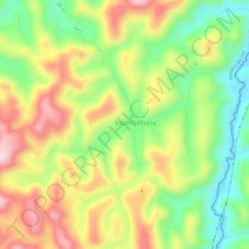 Mapa topográfico Sebollas, altitud, relieve