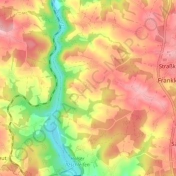 Mapa topográfico Ratzing, altitud, relieve