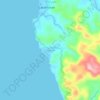 Mapa topográfico Dariao, altitud, relieve
