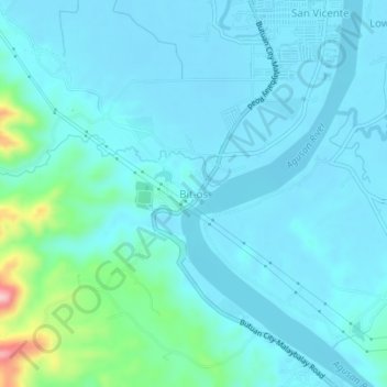 Mapa topográfico Bit-os, altitud, relieve