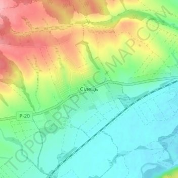 Mapa topográfico Silets, altitud, relieve