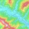 Mapa topográfico Monleone, altitud, relieve