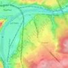 Mapa topográfico Froidebise, altitud, relieve