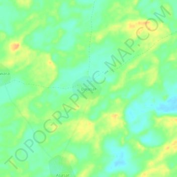 Mapa topográfico Bejasar, altitud, relieve