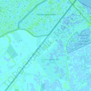 Mapa topográfico Prosperpolder, altitud, relieve