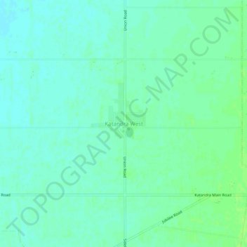 Mapa topográfico Katandra West, altitud, relieve