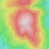 Mapa topográfico Flattop Mountain, altitud, relieve