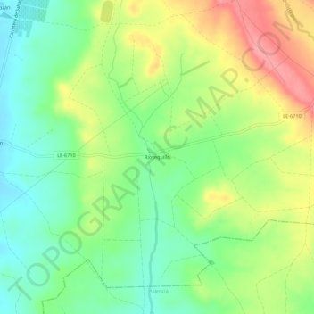Mapa topográfico Riosequillo, altitud, relieve