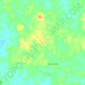 Mapa topográfico San Antonio, altitud, relieve