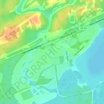 Mapa topográfico Falcon Lake, altitud, relieve