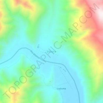 Mapa topográfico Iricsina, altitud, relieve