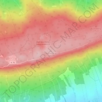 Mapa topográfico Bückeberg, altitud, relieve