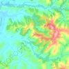 Mapa topográfico Cedri, altitud, relieve