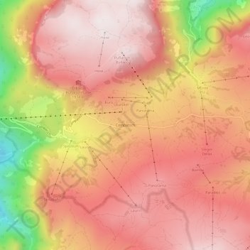 Mapa topográfico Compatsch, altitud, relieve