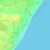 Mapa topográfico Valeria del Mar, altitud, relieve