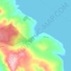 Mapa topográfico Chanco, altitud, relieve