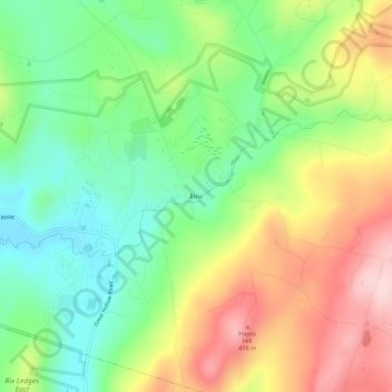 Mapa topográfico Etna, altitud, relieve