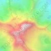 Mapa topográfico Pico Cristóbal Colón, altitud, relieve